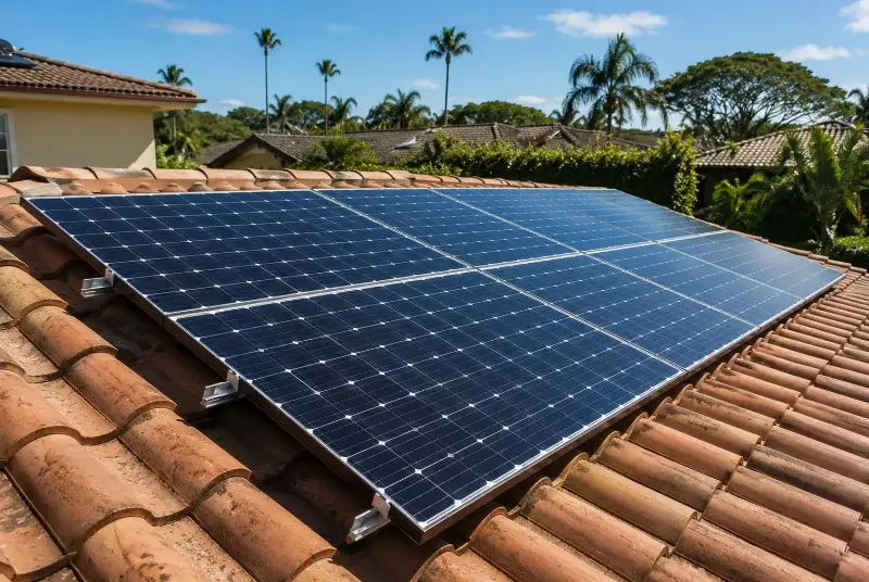 Installation de panneaux solaires à Île-aux-Moines